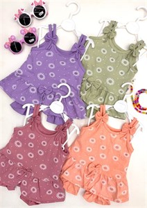 ست تاپ شلوارک گل
