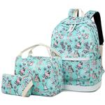 Backpack for School Girls Teens Bookbag Set Kids School Bag 15 inches Laptop Daypack (Light Green-0029)