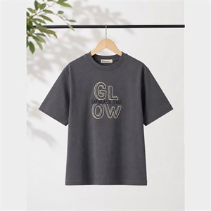 کراپ دخترانه GLOW طوسی