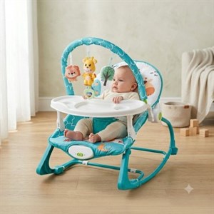نی نی لای لای سینی دار کودک Hu-Baby طرح زرافه