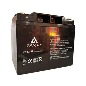 باتری UPS با ولتاژ 12 ولت و شدت جریان 42 آمپرساعت یونیک مدل 12v42ah
