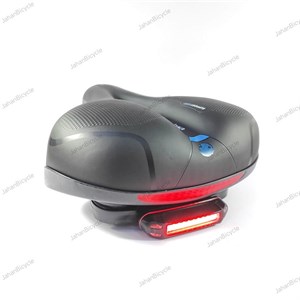 زین پهن و بسیار نرم و راحت و چراغ دار شارژی دوچرخه اکتیو active