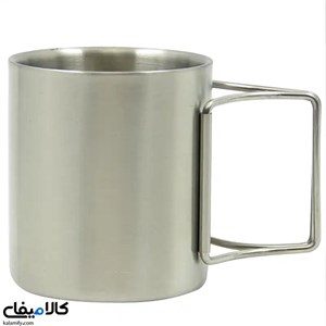 لیوان دسته دار استیل دوجداره