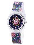 Zeiger KW086 Kids Children Girls Watch Age 3-7 Time Teacher Watch with Silicon Band Small Size(Black Small Floral)