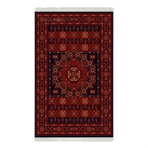 فرش ماشینی هیوا طرح بلوچ 1-218 سرمه ای 700 شانه
