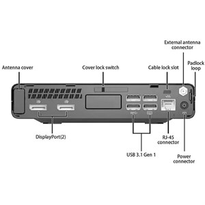 مینی کیس تاینی اچ پی مدل HP Tiny G3 800 ,Core i5 7500T/ 8GB Ram/ 256GB SSD/ WiFi - کار کرده