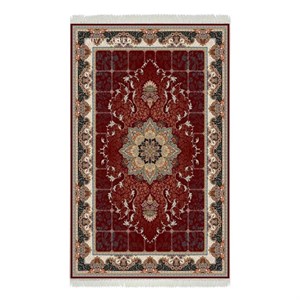 فرش ماشینی هیوا طرح کلاسیک R-107 لاکی ۷۰۰ شانه