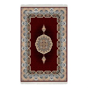 فرش ماشینی هیوا طرح کلاسیک R-106 لاکی ۷۰۰ شانه