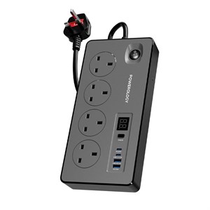چندراهی برق هوشمند تایمر دار پاورولوژی Powerology 4AC 2990W Power Strip PD 20W PWC045