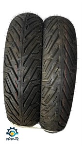 لاستیک موتور سیکلت سایز 10-350 یزد تایر تیوپلس