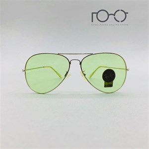 عینک آفتابی ریبن RayBan کد 3025 فلزی رنگ نقره ای با لنز سبز