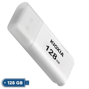 فلش مموری کیوکسیا مدل U202 ظرفیت 128 گیگابایت درپوش‌دار با رابط USB 2.0 و سرعت انتقال 30 مگابایت بر ثانیه، سازگار با کامپیوتر، لپ‌تاپ، موبایل، تبلت و تلویزیون