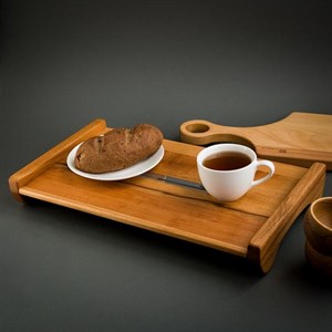 سینی پایه دار چوب راش سایز بزرگ برند نیم وود nimwood