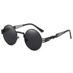 Retro Steampunk Style Inspired Round Metal Circle Polarized Sunglasses for Women Men