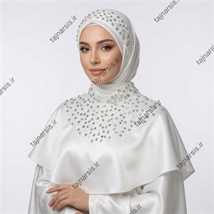 یقه حجاب ساتن