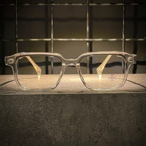 عینک CHROME HEARTS فریم کائوچویی شیشه ای / شیشه بلوکات سفید کد 9202