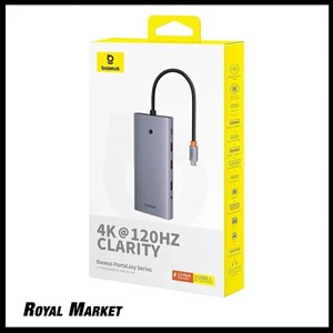 هاب 13 پورت بیسوس PortalJoy چهار نمایشگر HDMI DP مدل BS-OH119