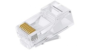سوکت شبکه امپ مدل RJ45 Cat6 UTP بسته 100 عددی