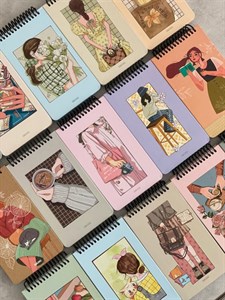دفترچه یادداشت جلدسخت ۱۰۰ برگ آبرنگ