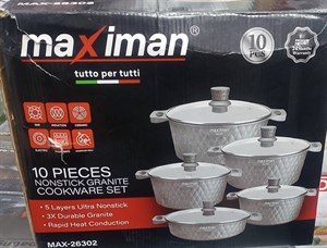 سرویس قابلمه ۱۰ پارچه گرانیتی مکسیمان (Maximan) مدل MAX-26302