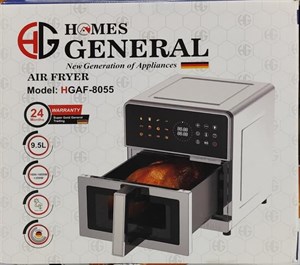 سرخ‌کن بدون روغن شیشه‌دار هومز جنرال مدل HGAF-8055