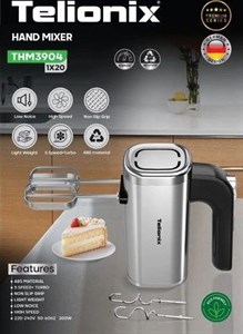همزن دستی تلیونیکس (Telionix) مدل THM3904 – قدرت و ظرافت در هنر شیرینی‌پزی