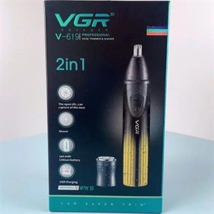 موزن گوش و بینی دوکاره وی‌جی‌آر (VGR) مدل V-619 – دقت بالا و اصلاح بی‌نقص با استاندارد IPX5