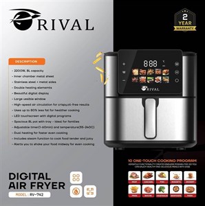 سرخ‌ کن بدون روغن دیجیتال ریوال (Rival) مدل RV-742