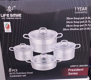 ست قابلمه استیل لایف اسمایل (Life Smile)