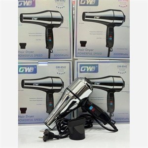سشوار پرقدرت جی دبلیو (GW) مدل GW-6542 | بدنه استیل با موتور سنگین AC
