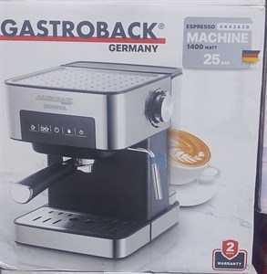 اسپرسوساز حرفه‌ای گاستروبک (Gastroback) مدل GK42620 – عصاره‌گیری بی‌نقص با فشار ۲۵ بار