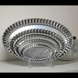 سینی استیل بیضی سایز 5