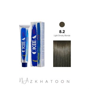 رنگ مو 100میل اکیا OKEEA سری SMOKY شماره 8 2 بلوند دودی روشن