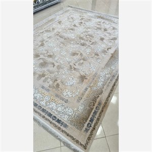 فرش ماشینی 1200شانه گل برجسته تراکم 3600 طرح افشان موکا