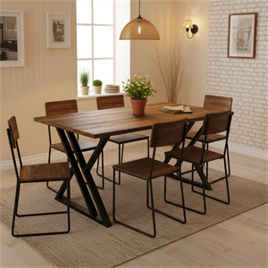 میز ناهارخوری پایه x - کد (mf)