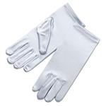 ZaZa Bridal Girl's Fancy Stretch Satin Dress Gloves Wrist Length 2BL