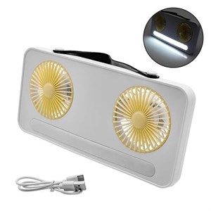 پنکه شارژی دو فن چراغدار مدل DUAL HEAD FAN S32 اورجینال