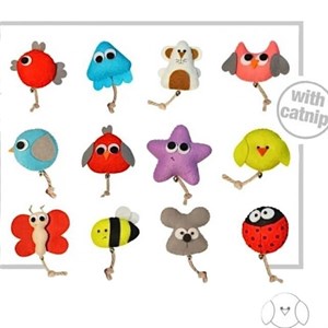 عروسک بازی گربه کت نیپ دار زنگوله دار Ninapet cat toy