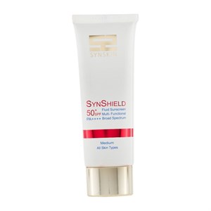 فلوئید ضد آفتاب رنگی مدیوم( بژ طبیعی )ساین اسکین مدل SynShield مناسب انواع پوست حجم 50 میلی لیتر