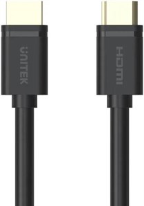 کابل HDMI پرسرعت 4K 60Hz یونیتک، رزولوشن 4K 60Hz UHD، پشتیبانی از نمایشگر سه بعدی، تکنولوژی کابل کشی زوج به هم تابیده، روکش طلا، سیم مسی ظریف، طول کابل 1 متر، مشکی | Y-C136M