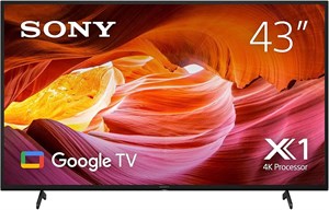 تلویزیون هوشمند 4K UHD سونی BRAVIA سایز 43 اینچ با محدوده دینامیکی بالا و Google TV - مدل KD-43X75K - نسخه امارات