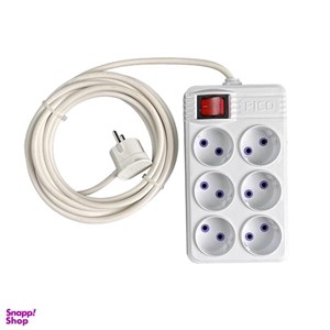 شش راهی برق پیکو (Pico) مدل 6PC.5M طول 5 متر