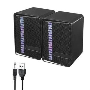 اسپیکر رومیزی دو تکه پی نت مدل X14 با نورپردازی RGB | P-net X14