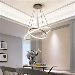 لوستر مدرن دو حلقه کد 42 دارای چهار حالت نوری،ریموت کنترل و اپ موبایل(پس کرایه)