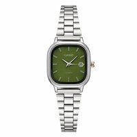 ساعت مچی زنانه کاسیو اولدمانی CASIO موتور ژاپن صفحه سبز