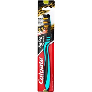 مسواک مدیوم ذغالی کلگیت زیگزاگ Colgate Zig Zag Charcoal 