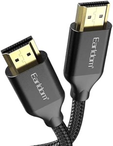 کابل اتصال ویدیویی HDMI 4K پرسرعت ارلدام مدل W26، برای انتقال بهینه سیگنال و سازگاری، مشکی