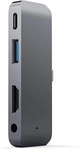 داک استیشن چند منظوره، تبدیل Type-C به HDMI 4K، AUX، USB PD شارژ دو طرفه، آداپتور هاب USB (خاکستری)