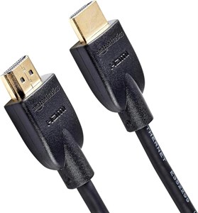 کابل HDMI آمازون بیسیکس، 1.8 متر، 4K@60Hz، کابل HDMI 2.0 پرسرعت 4K (18 گیگابیت بر ثانیه)، 2160p، 48 بیت، سازگار با تلویزیون/PS5/Xbox/Roku، مشکی
