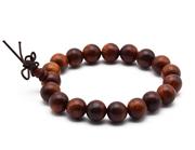 Zen Dear Unisex Natural Rosewood Prayer Beads Buddha Buddhist Prayer Meditation Mala Necklace Bracelet